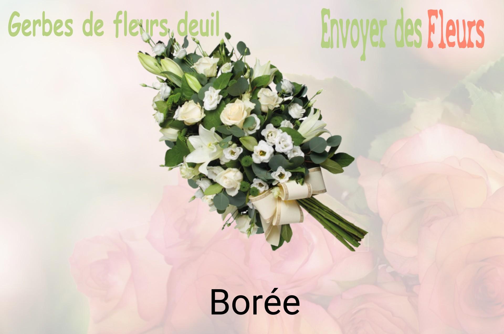Gerbe de fleurs de deuil livrée à Borée